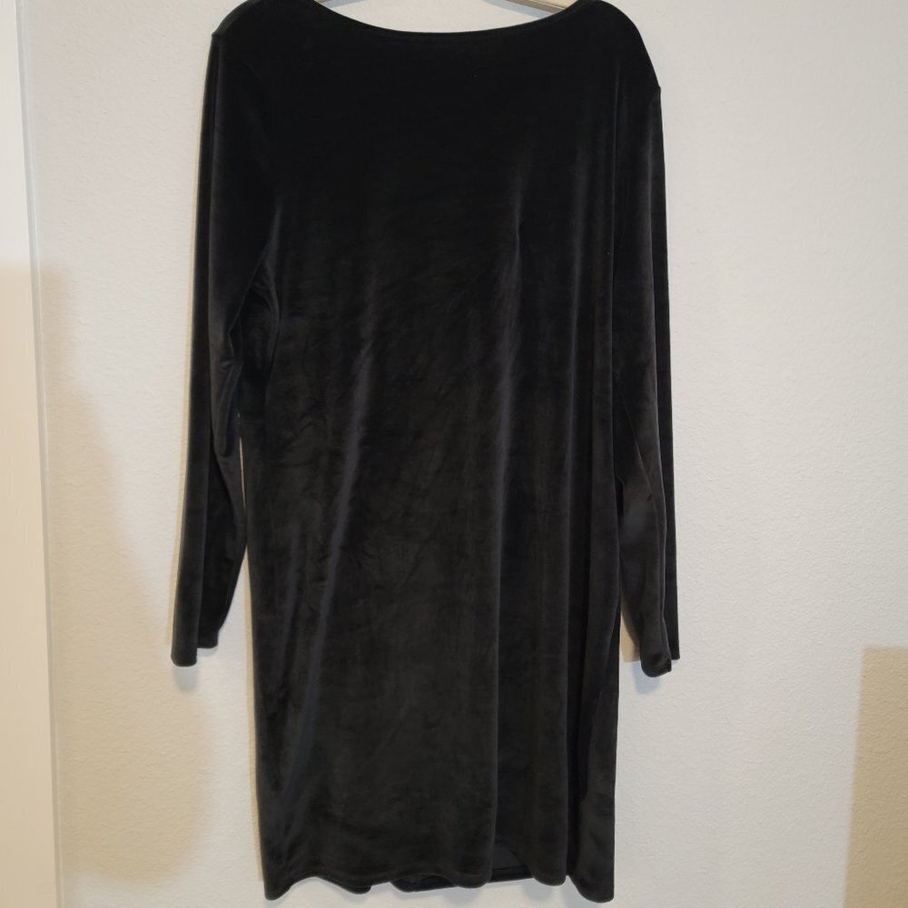 NWOT Melrose and Market Black Velour Mini Dress Size XXL